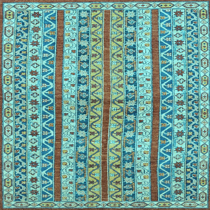 Square Abstract Light Blue Modern Rug, abs2513lblu