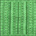 Square Abstract Emerald Green Modern Rug, abs2513emgrn