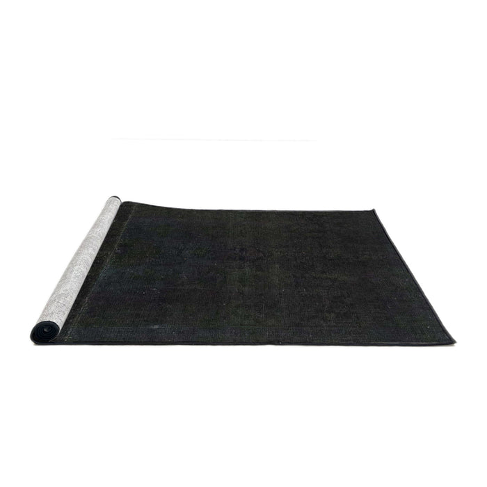 Sideview of Machine Washable Abstract Midnight Gray Rug, wshabs2514