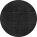 Round Machine Washable Abstract Gray Modern Rug, wshabs2514gry