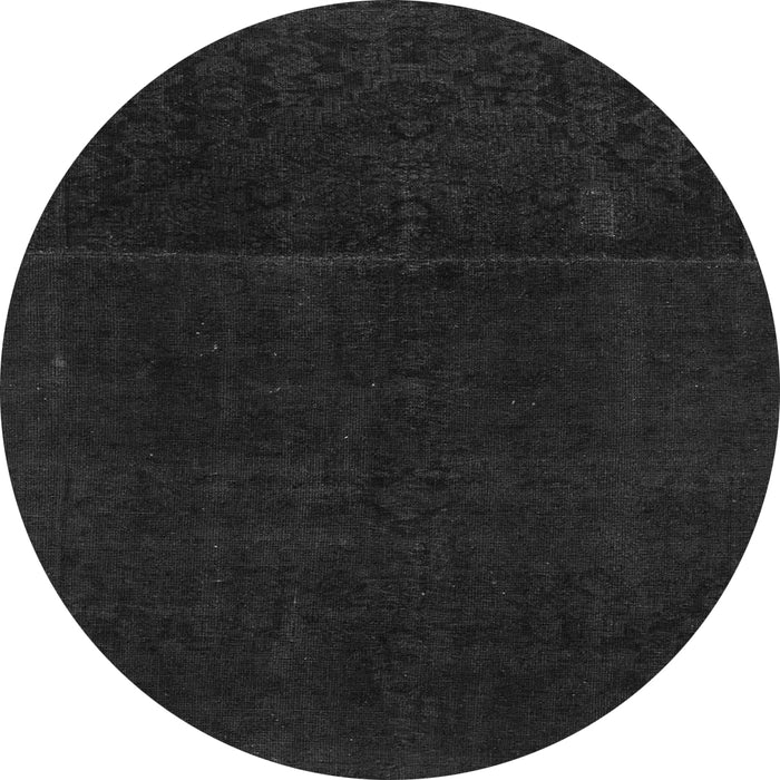 Round Abstract Gray Modern Rug, abs2514gry