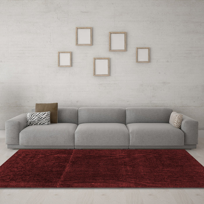 Modern Red Washable Rugs