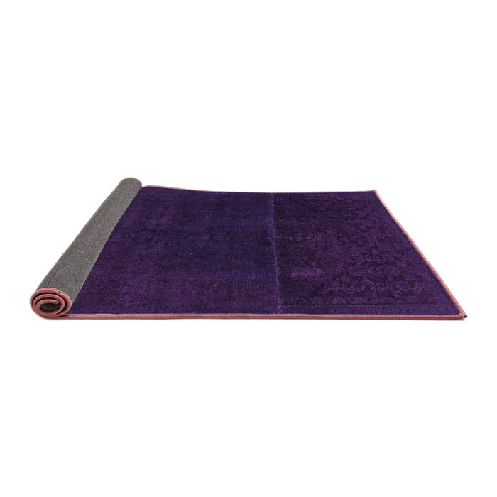 Sideview of Abstract Purple Modern Rug, abs2514pur