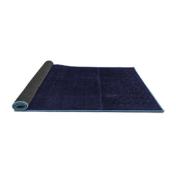 Sideview of Abstract Blue Modern Rug, abs2514blu