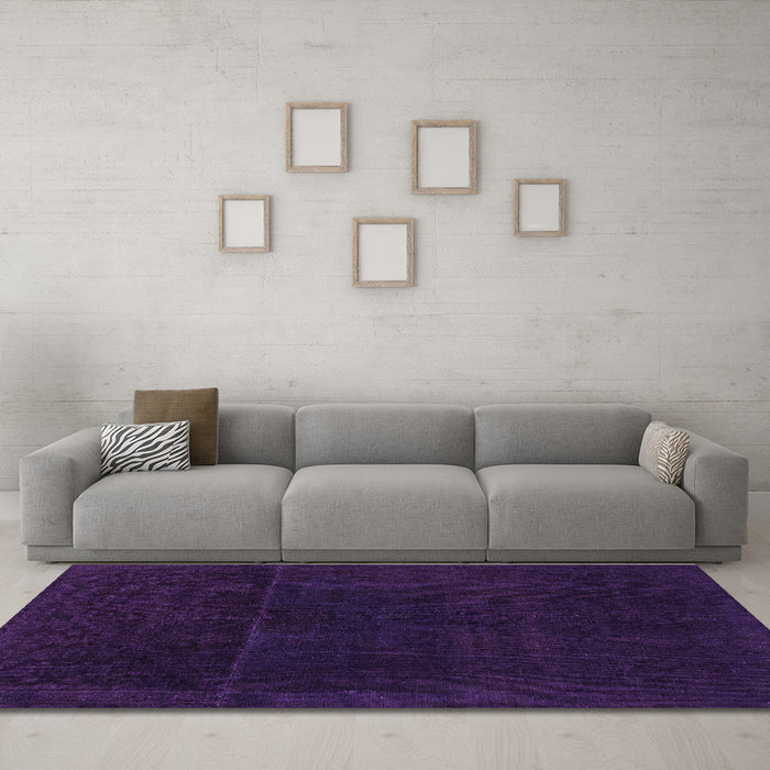 Machine Washable Abstract Purple Modern Area Rugs in a Living Room, wshabs2514pur