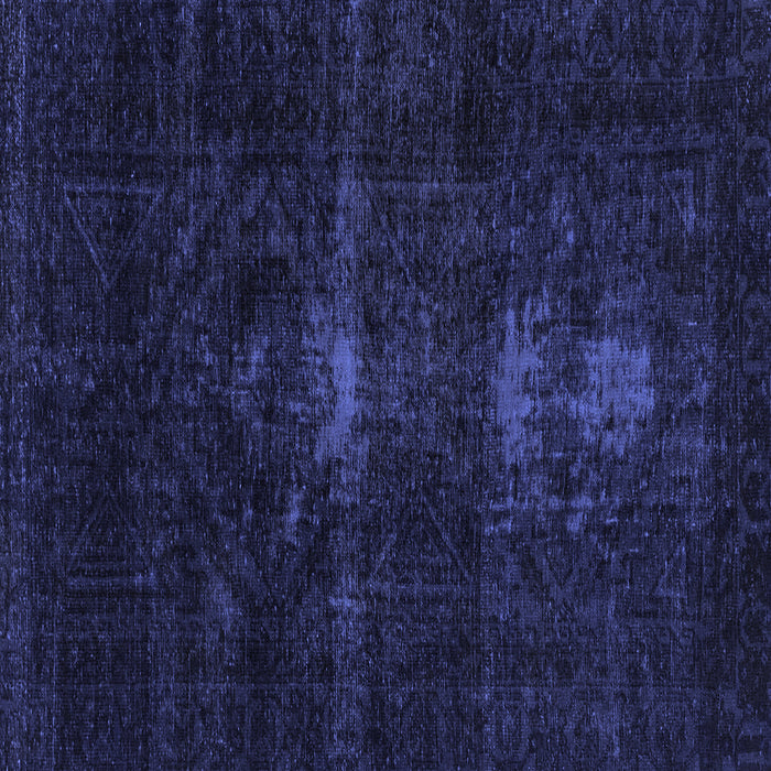 Square Machine Washable Persian Blue Bohemian Rug, wshabs2515blu