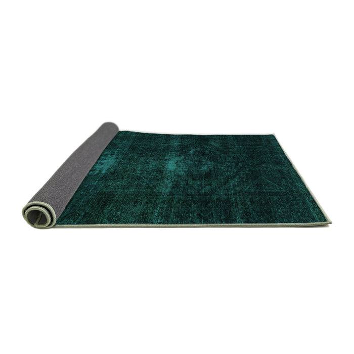Sideview of Persian Turquoise Bohemian Rug, abs2515turq