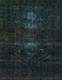 Abstract Dark Slate Gray Green Persian Rug, abs2515