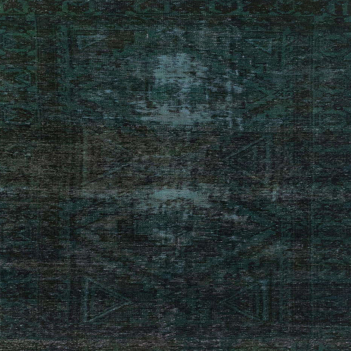 Square Machine Washable Abstract Dark Slate Gray Green Rug, wshabs2515