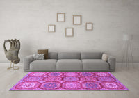 Machine Washable Abstract Purple Modern Rug, wshabs2516pur