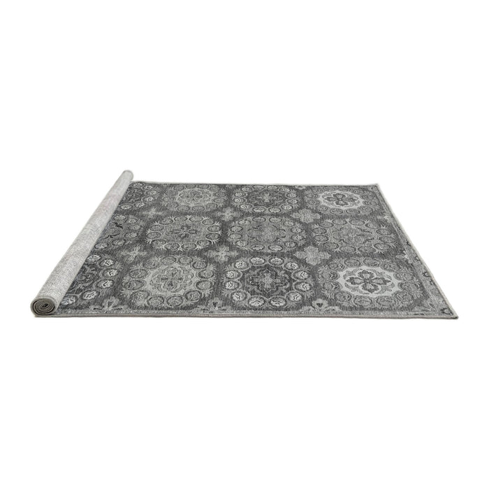 Sideview of Machine Washable Abstract Gray Modern Rug, wshabs2516gry