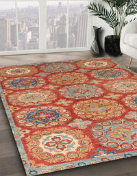 Abstract Camel Brown Modern Rug, abs2516