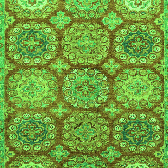 Machine Washable Abstract Green Modern Area Rugs, wshabs2516grn