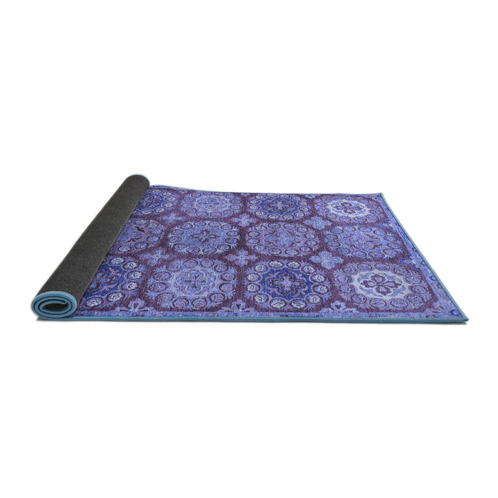 Sideview of Abstract Blue Modern Rug, abs2516blu