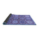 Sideview of Abstract Blue Modern Rug, abs2516blu