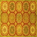 Square Abstract Yellow Modern Rug, abs2516yw