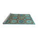 Sideview of Machine Washable Abstract Light Blue Modern Rug, wshabs2516lblu