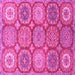 Square Machine Washable Abstract Pink Modern Rug, wshabs2516pnk