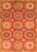 Machine Washable Abstract Orange Modern Area Rugs, wshabs2516org