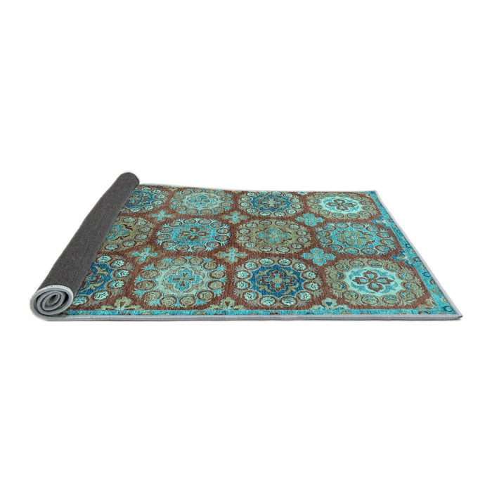 Sideview of Abstract Light Blue Modern Rug, abs2516lblu