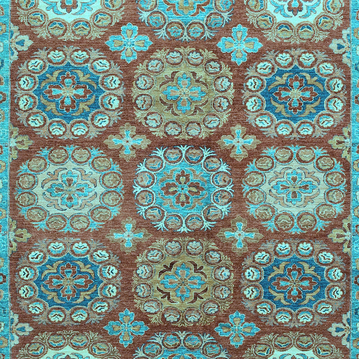 Abstract Light Blue Modern Rug, abs2516lblu