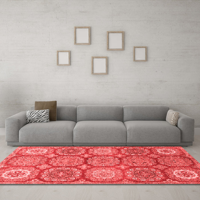 Modern Red Washable Rugs
