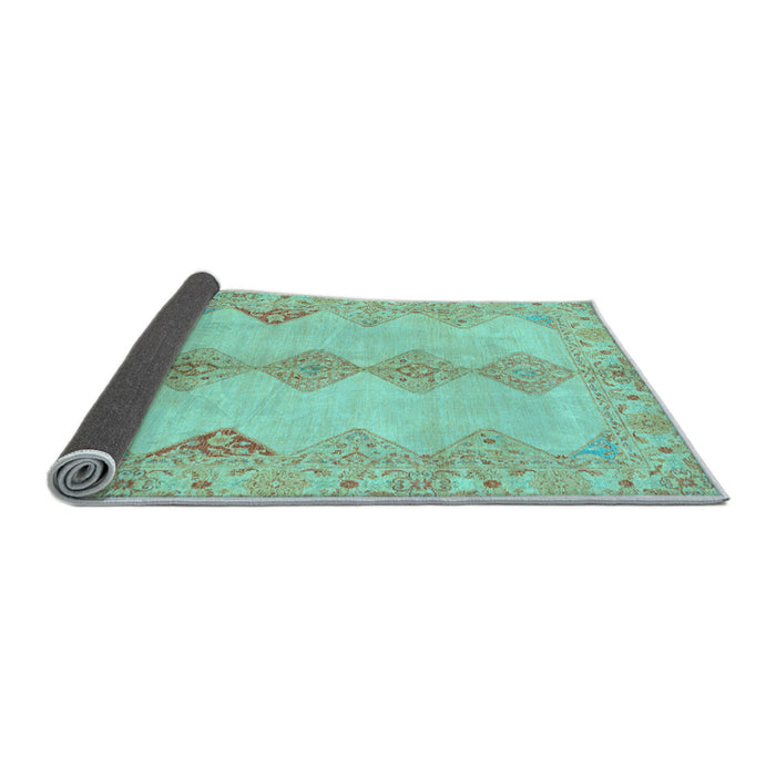 Sideview of Abstract Light Blue Modern Rug, abs2517lblu