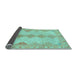 Sideview of Abstract Light Blue Modern Rug, abs2517lblu