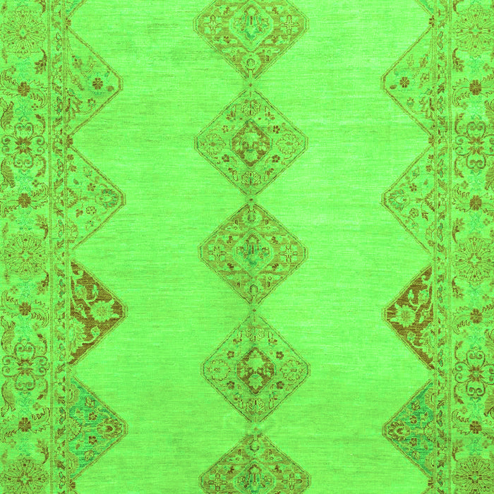 Machine Washable Abstract Green Modern Area Rugs, wshabs2517grn
