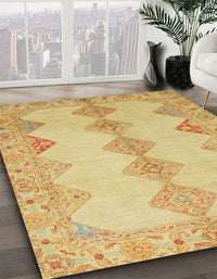 Abstract Yellow Modern Rug, abs2517