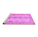 Sideview of Machine Washable Abstract Purple Modern Area Rugs, wshabs2517pur