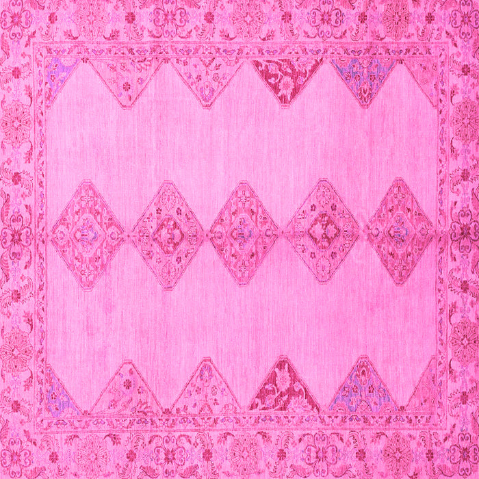 Square Machine Washable Abstract Pink Modern Rug, wshabs2517pnk
