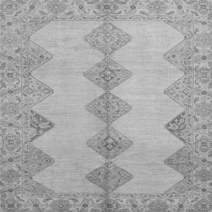 Square Abstract Gray Modern Rug, abs2517gry
