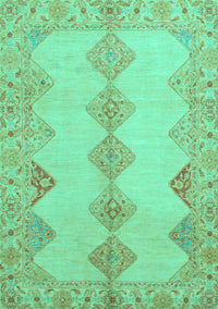 Abstract Turquoise Modern Rug, abs2517turq