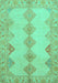 Abstract Turquoise Modern Rug, abs2517turq