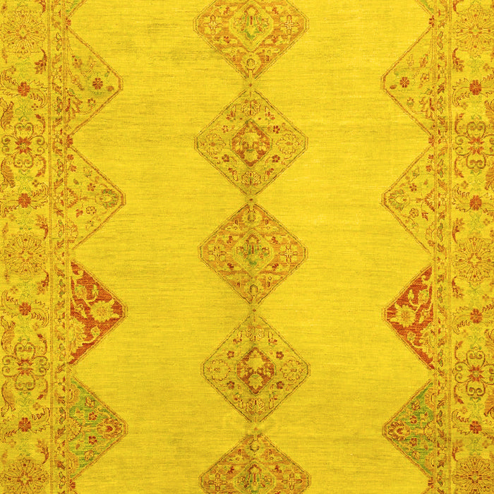 Abstract Yellow Modern Rug, abs2517yw