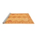 Sideview of Machine Washable Abstract Orange Modern Area Rugs, wshabs2517org