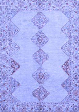Abstract Blue Modern Rug, abs2517blu