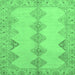 Square Abstract Emerald Green Modern Rug, abs2517emgrn