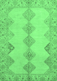 Abstract Emerald Green Modern Rug, abs2517emgrn