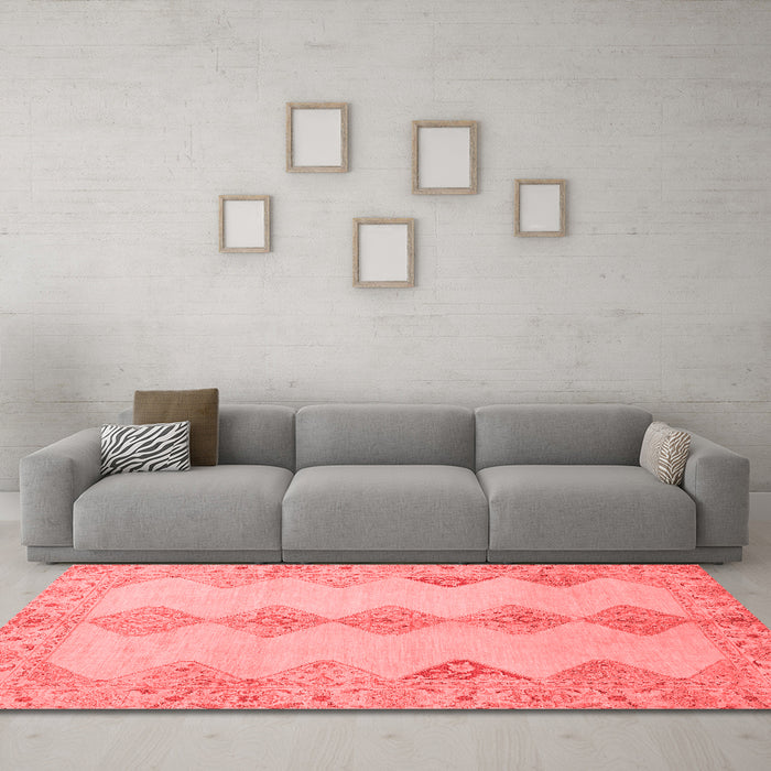 Modern Red Washable Rugs