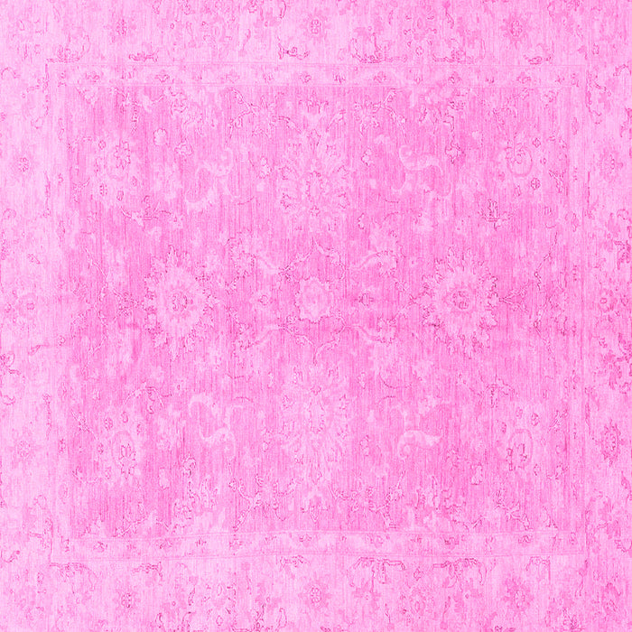 Square Oriental Pink Traditional Rug, abs2518pnk