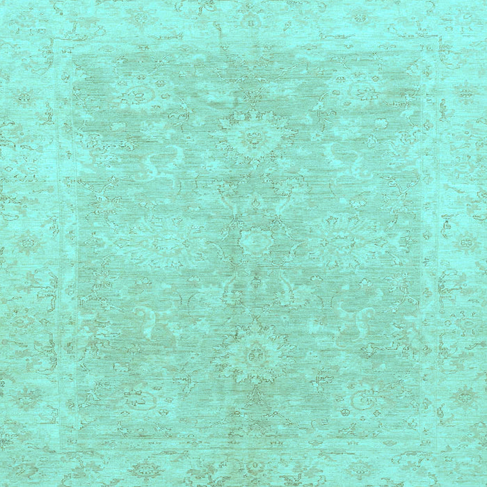 Square Machine Washable Oriental Light Blue Traditional Rug, wshabs2518lblu