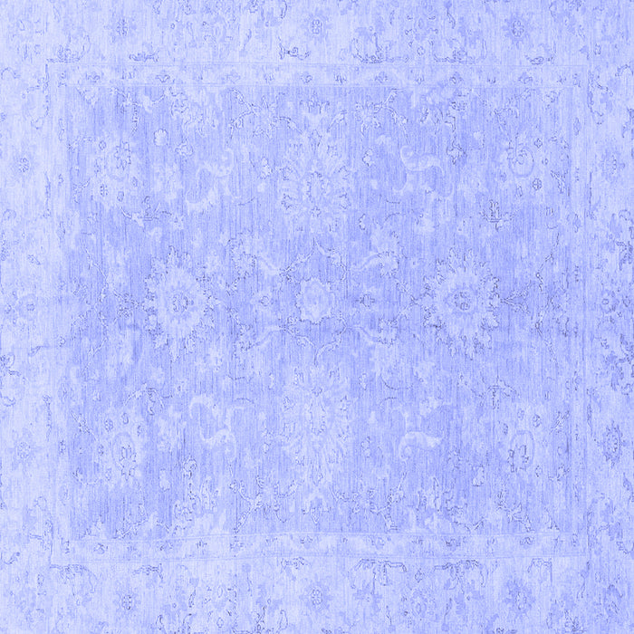 Square Machine Washable Oriental Blue Traditional Rug, wshabs2518blu