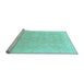 Sideview of Machine Washable Oriental Light Blue Traditional Rug, wshabs2518lblu