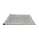 Sideview of Machine Washable Oriental Gray Traditional Rug, wshabs2518gry