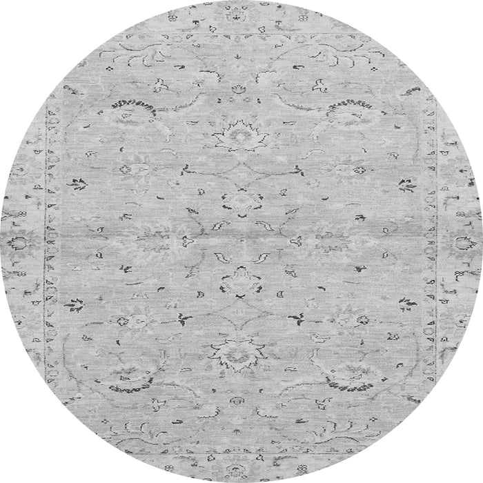 Round Oriental Gray Traditional Rug, abs2519gry