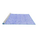 Sideview of Machine Washable Oriental Blue Traditional Rug, wshabs2519blu