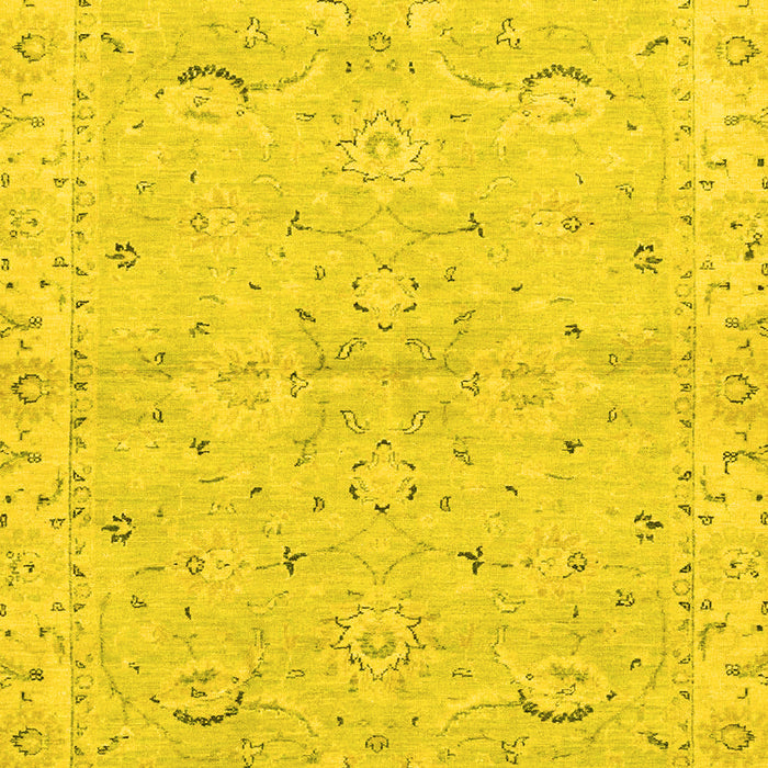 Machine Washable Oriental Yellow Traditional Rug, wshabs2519yw