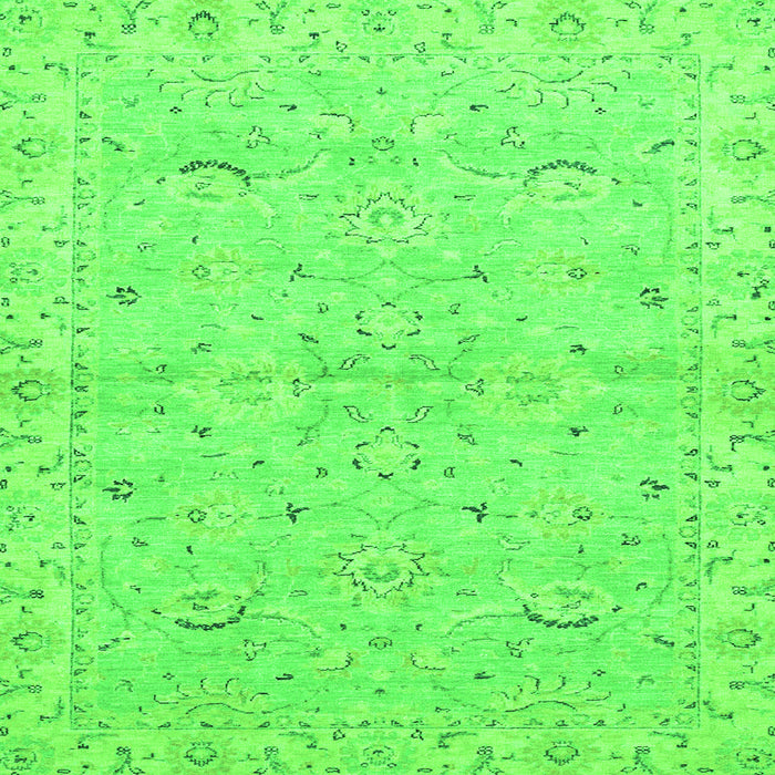 Square Machine Washable Oriental Green Traditional Area Rugs, wshabs2519grn